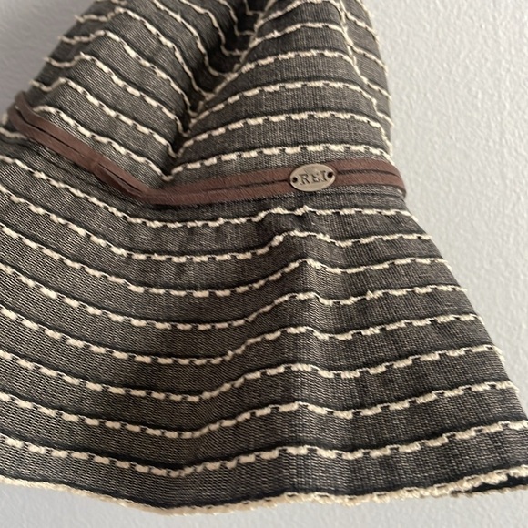 REI Striped Gray Cotton Blend Summer Brimmed Hat - Picture 6 of 11